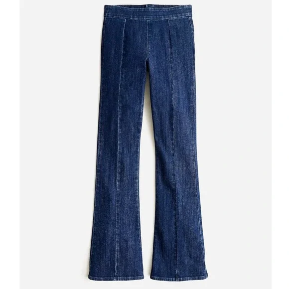 J.CREW RE-IMAGINED Women's 26 Pintuck Skinny Flare Back Zip Night Sky Wash Jeans - Picture 4 of 16